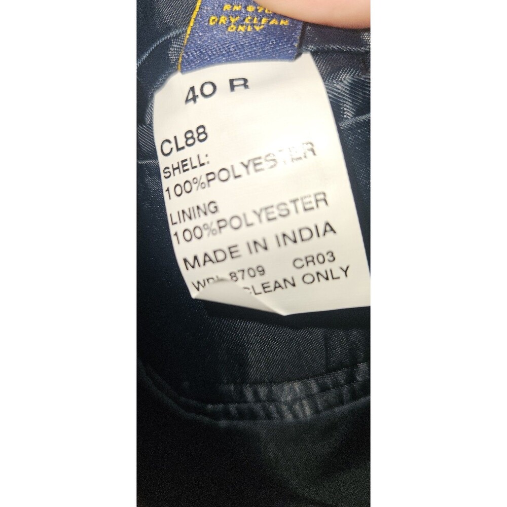 Club Room Men's Microsuede Sport Coat Blazer Blue 40R 🔥🔥 - Picture 7 of 8